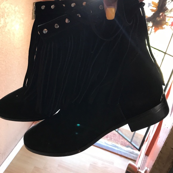 Black fringe mk boots - Picture 1 of 4